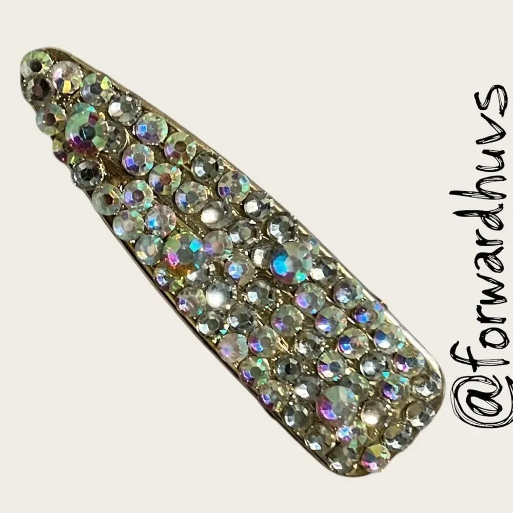 Bundle Sale 3 for $15 | Rhinestone Hair Clip – Iridescent Sparkle Barrette